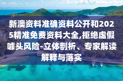新澳資料準確資料公開和2025精準免費資料大全,拒絕虛假噱頭風險-立體剖析、專家解讀解釋與落實